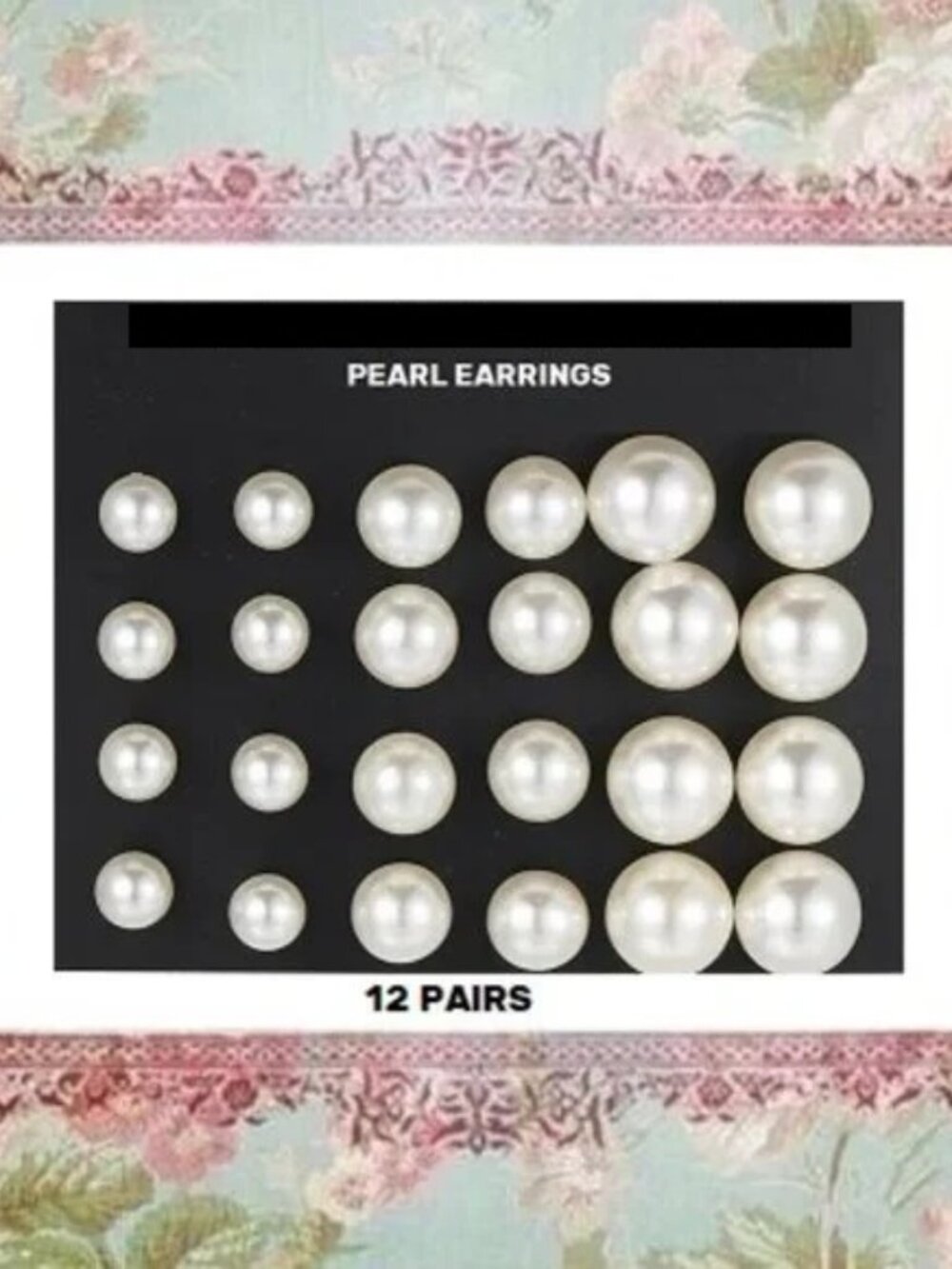 12 Pair ~ High Fashion Amor Pearl Post / Stud Earrings ~   ER-1198